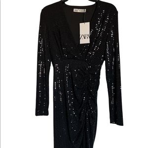 Zara black Sequin dress